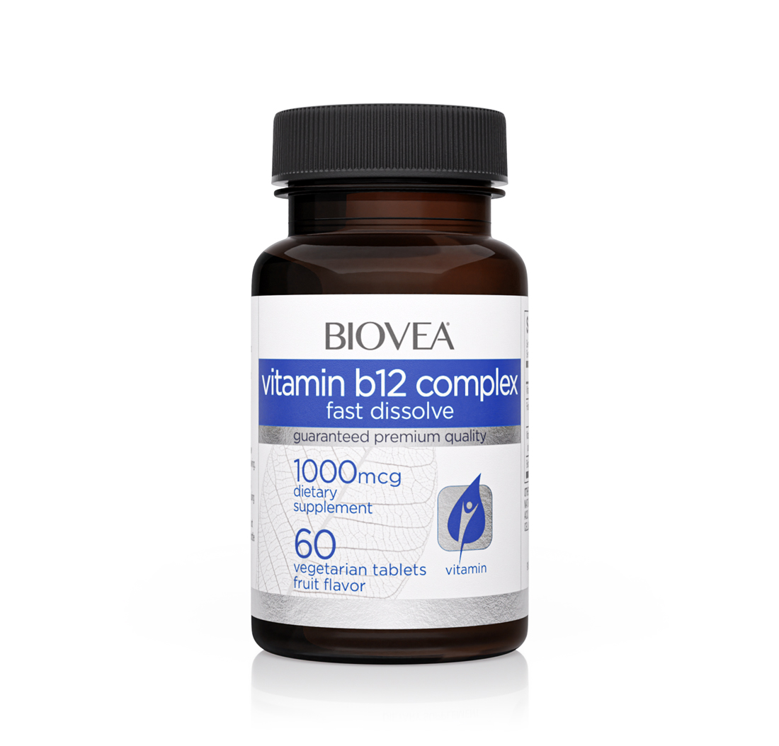 VITAMIN B12 COMPLEX 1000mcg 60 Vegetarian Fast Dissolve Tablets