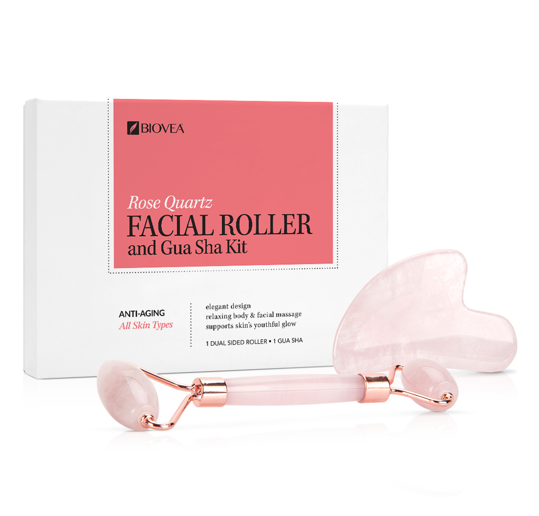 ROSE QUARTZ ROLLER & GUA SHA FACIAL TOOLS