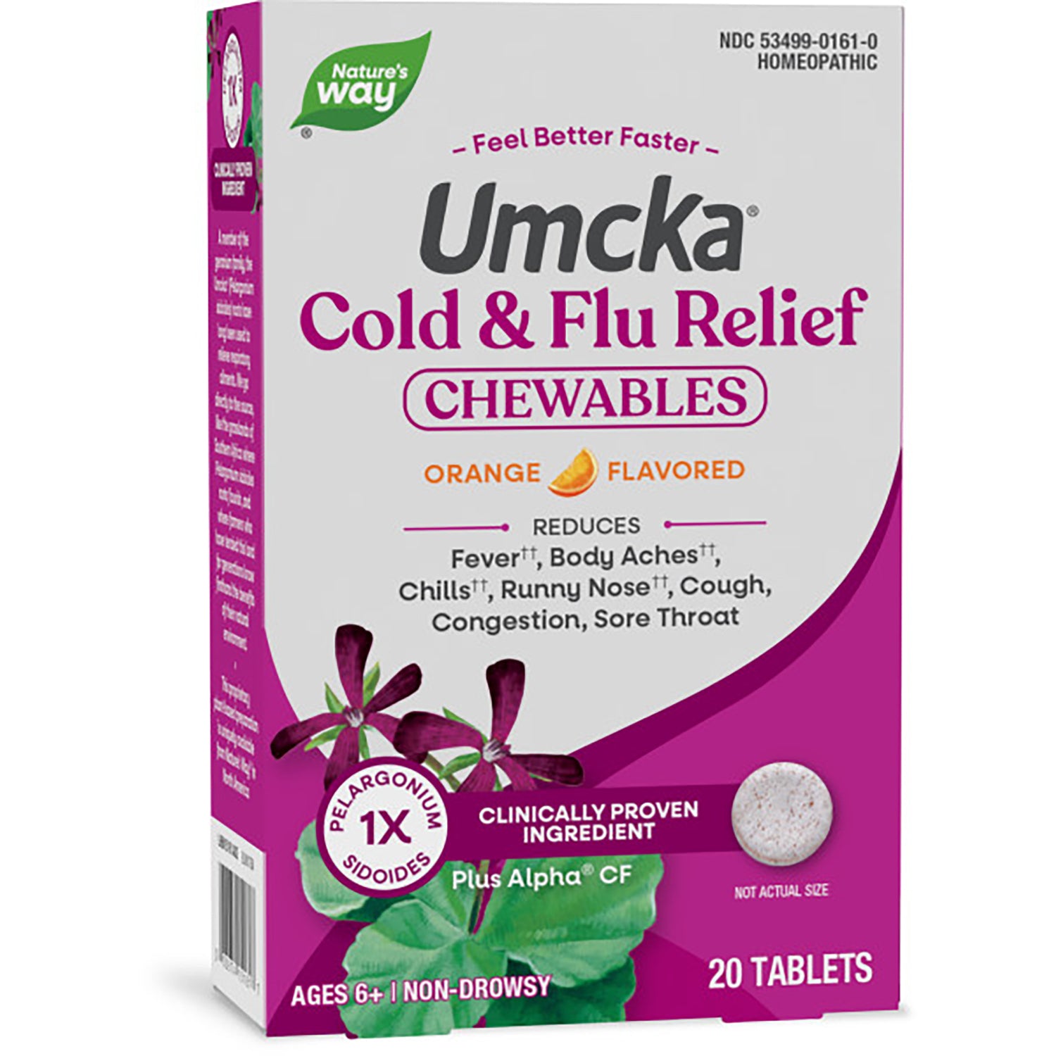Umcka Cold + Flu Relief Chewables - Orange