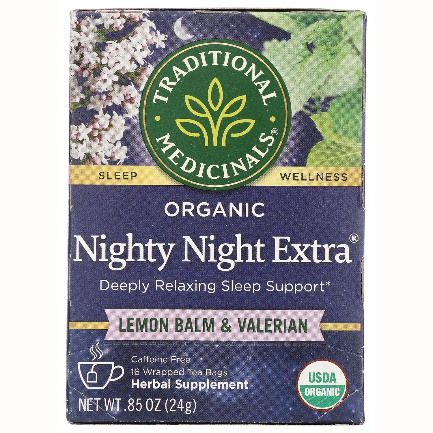 Organic Nighty Night Tea - Lemon Balm & Valerian
