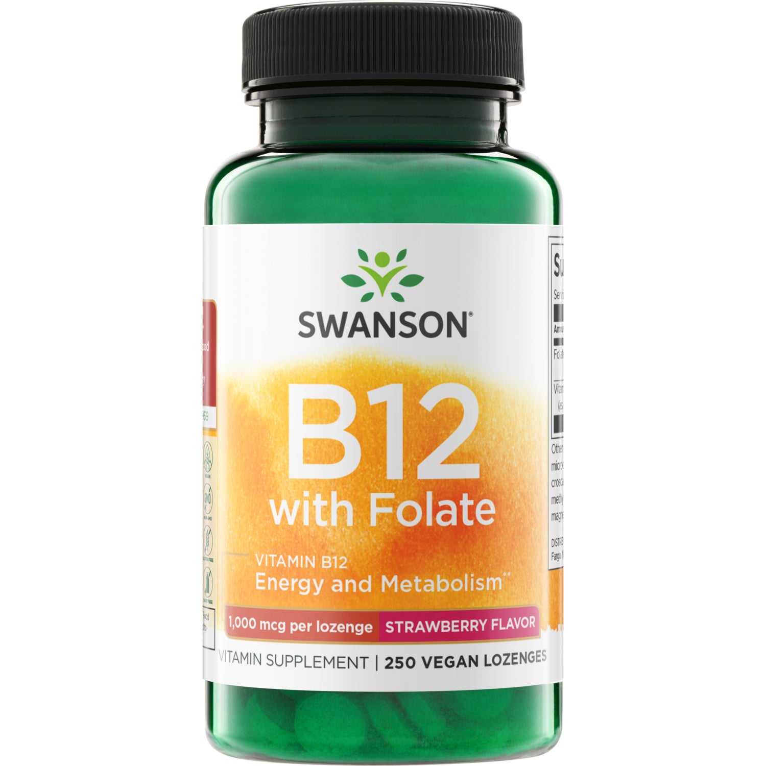 Vitamin B12 with Folate - Strawberry Flavor
