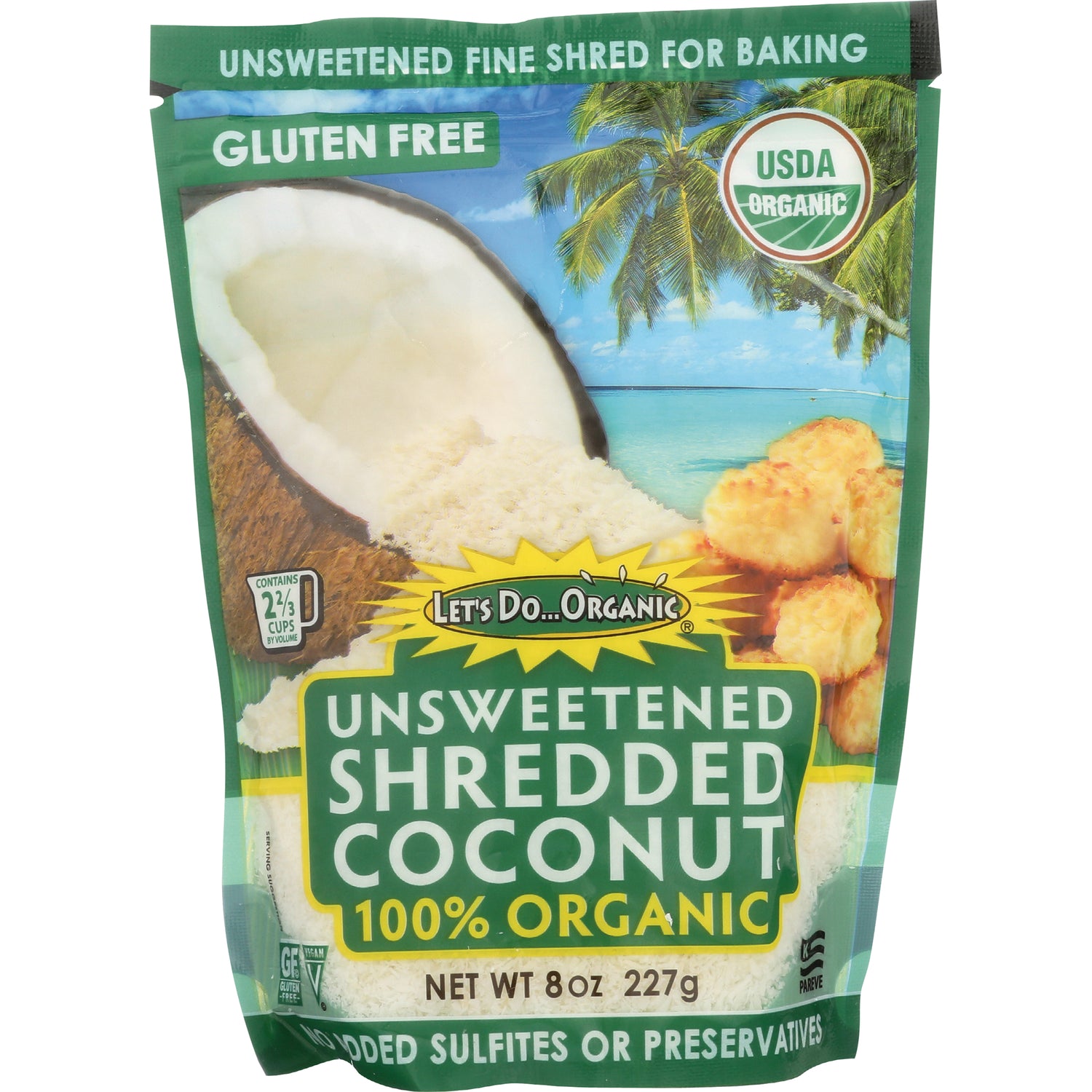 100% Organic Shredded Coconut - Unsweetened