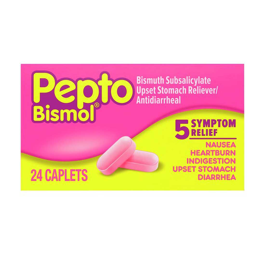 PEPTO BISMOL 5 Symptom Relief 24 Caplets