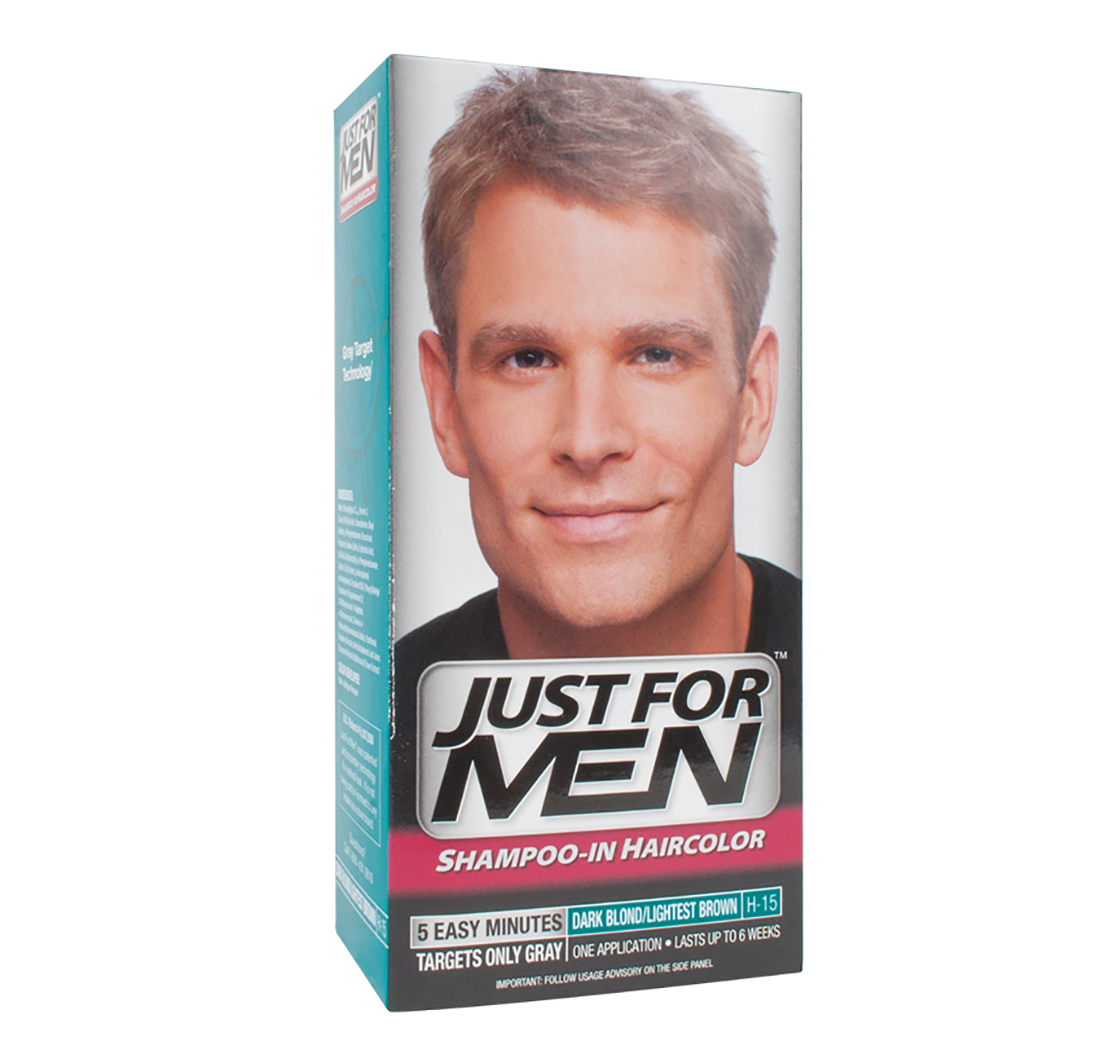 JUST FOR MEN SHAMPOO IN HAIR COLOUR (Dark Blond/Lightest Brown) 1 Application