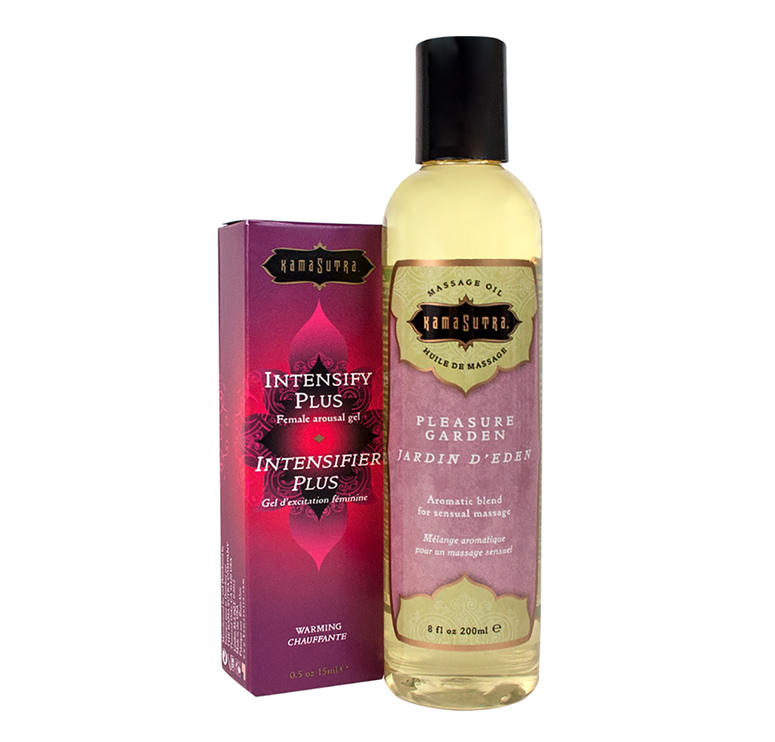 INTENSIFY PLUS GEL (Female Arousal Gel) & MASSAGE OIL (Pleasure Garden) VALUE PACK