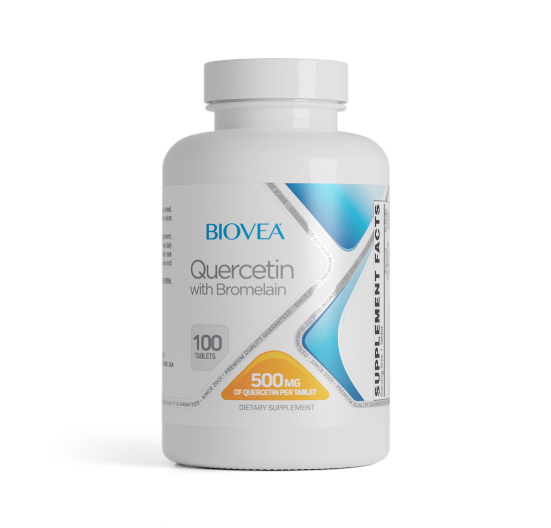 QUERCETIN with Bromelain 500mg 100 Tablets