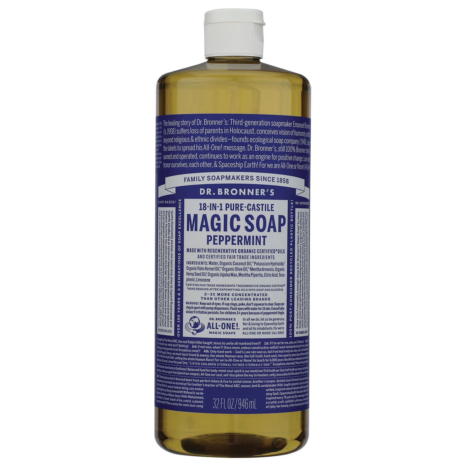 18-in-1 Pure-Castile Magic Soap - Peppermint