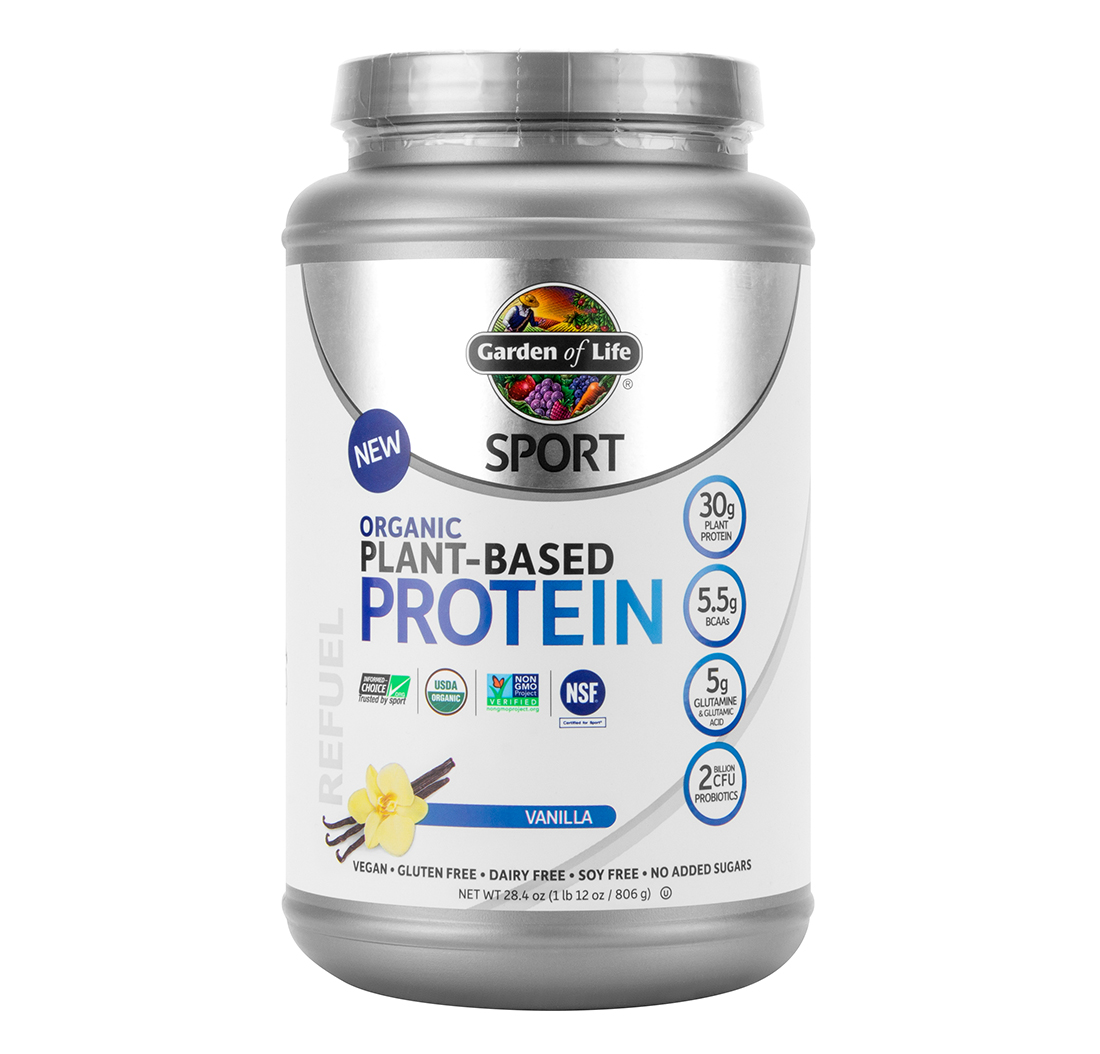 SPORT PROTEIN POWDER (Plant-Based, Organic) (Vanilla) (28.4oz) 806g