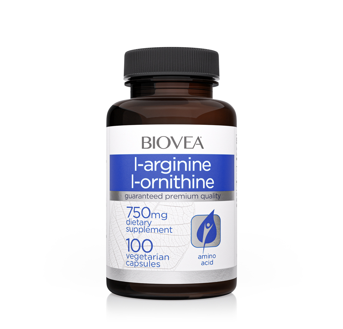 L-ARGININE / L-ORNITHINE 750mg 100 Capsules
