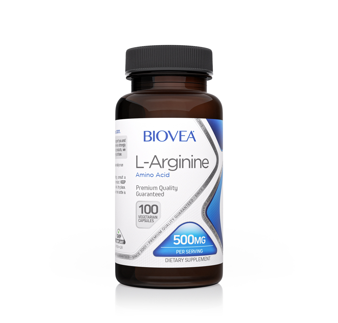 L-ARGININE 500mg 100 Vegetarian Capsules