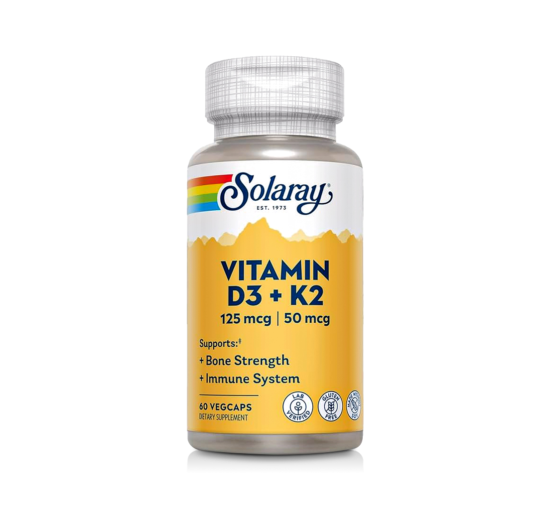 VITAMIN D-3 & K-2 (D3 125 mcg/ K-2 50 mcg) 60 Vegetarian Capsules