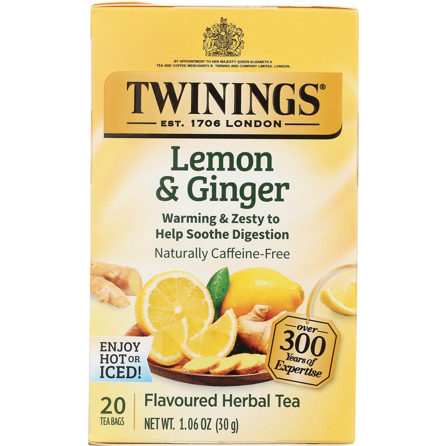 Herbal Tea Lemon & Ginger Naturally Caffeine Free