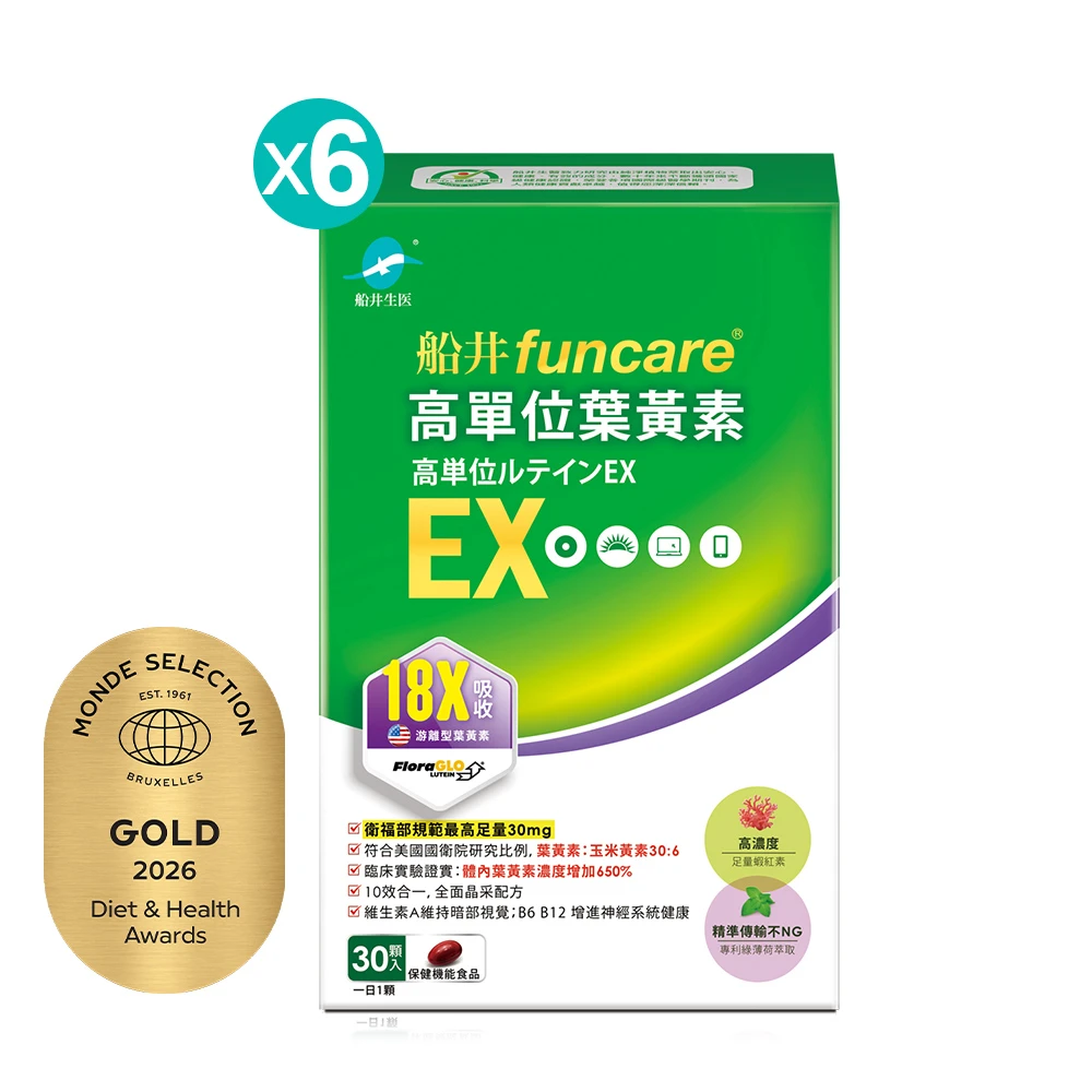 眼科醫師X驗光師雙專家推薦→船井®高單位葉黃素EX(游離型/添加維生素A)