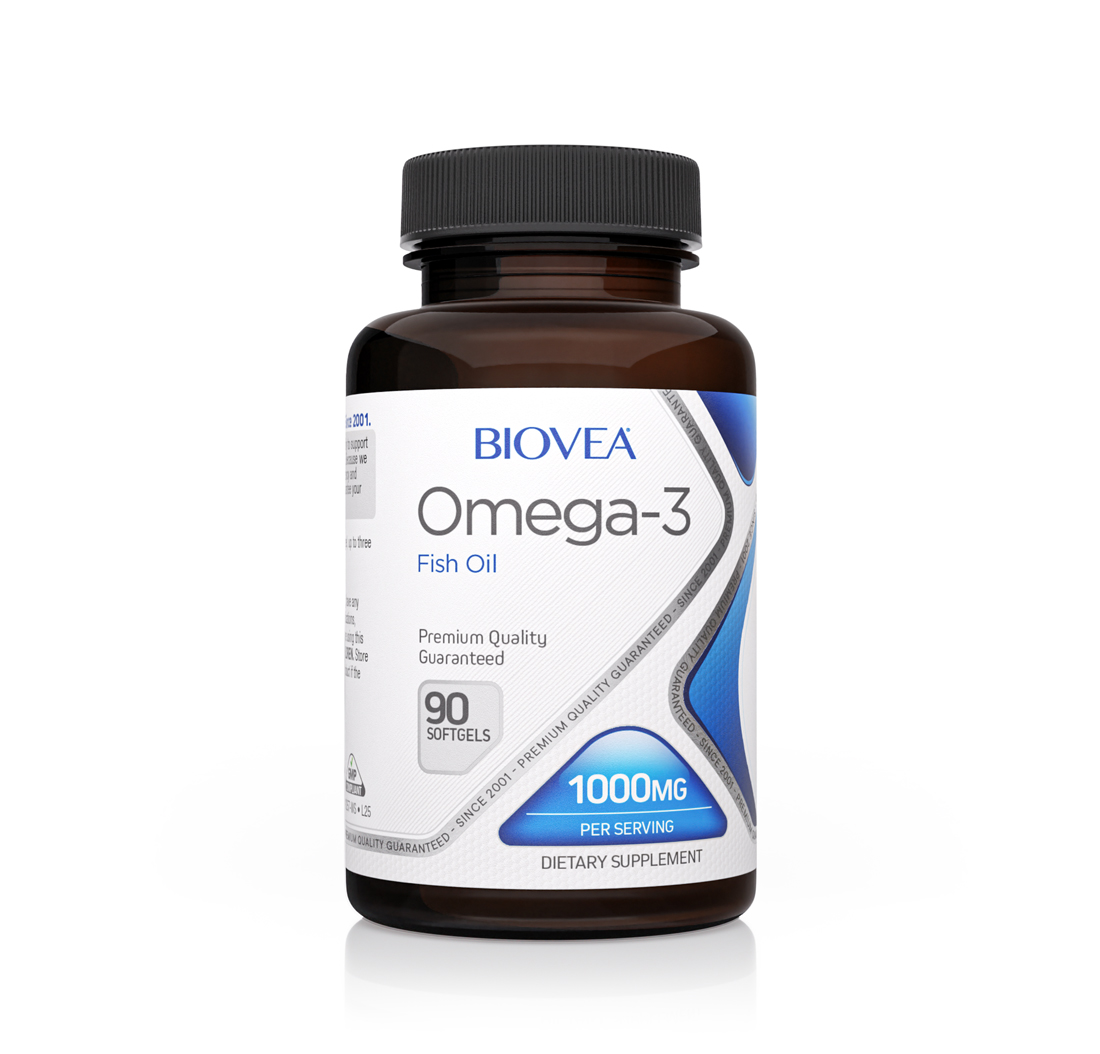 OMEGA-3 FISH OIL 1000mg 90 Softgels