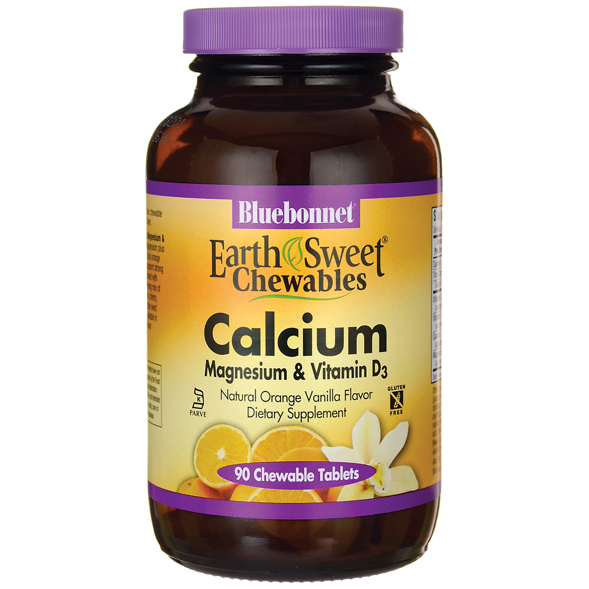EarthSweet Chewables Calcium Magnesium, Vitamin D3-Orange Vanilla