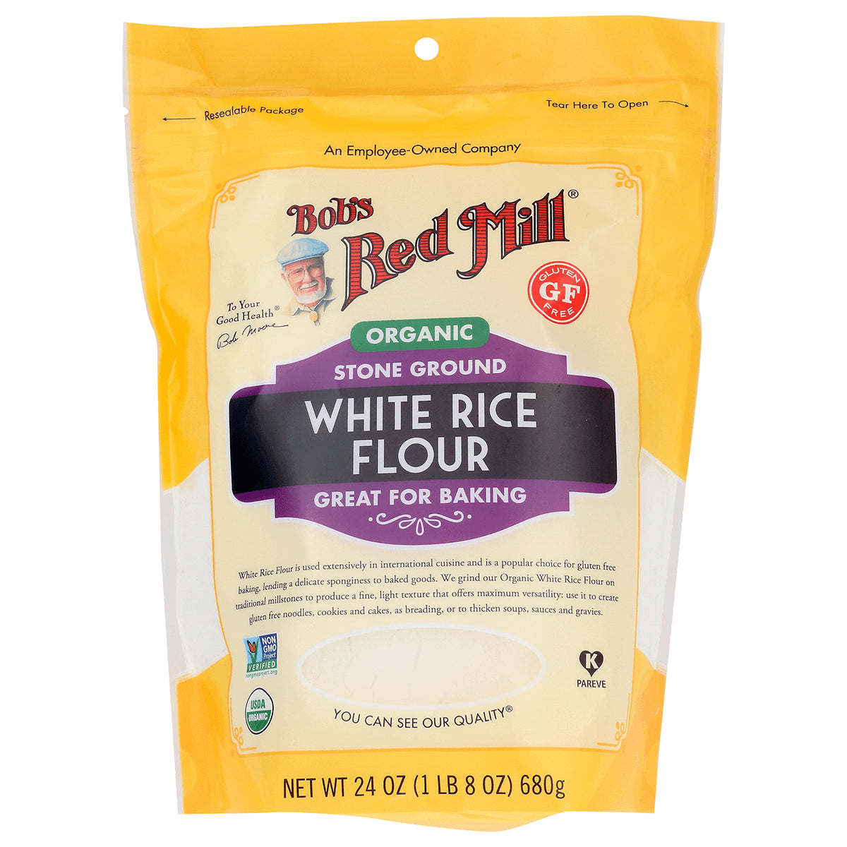 Organic Stone Ground White Rice Flour