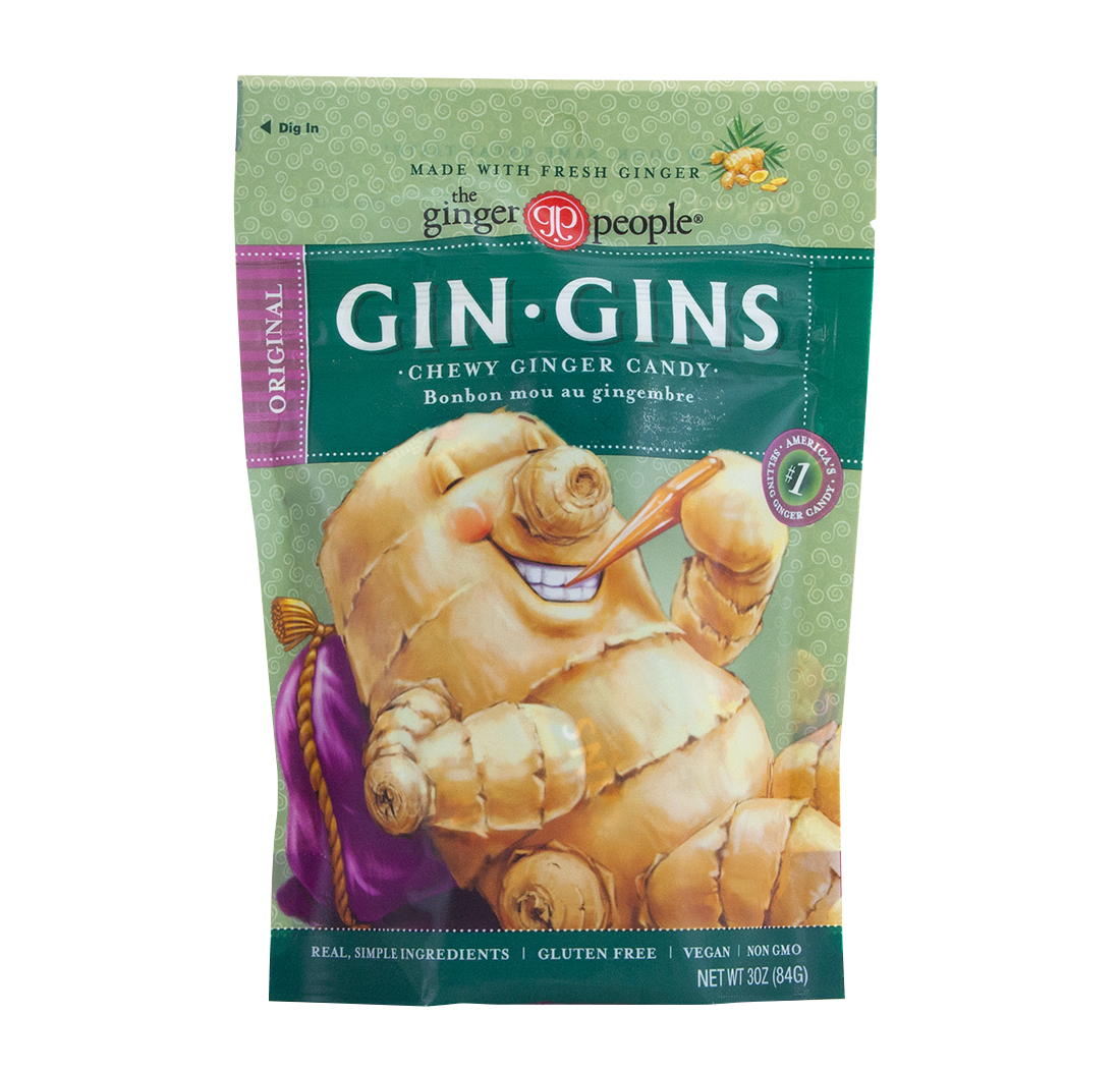 GIN GINS CHEWY GINGER CANDY (Original) (3oz) 84g