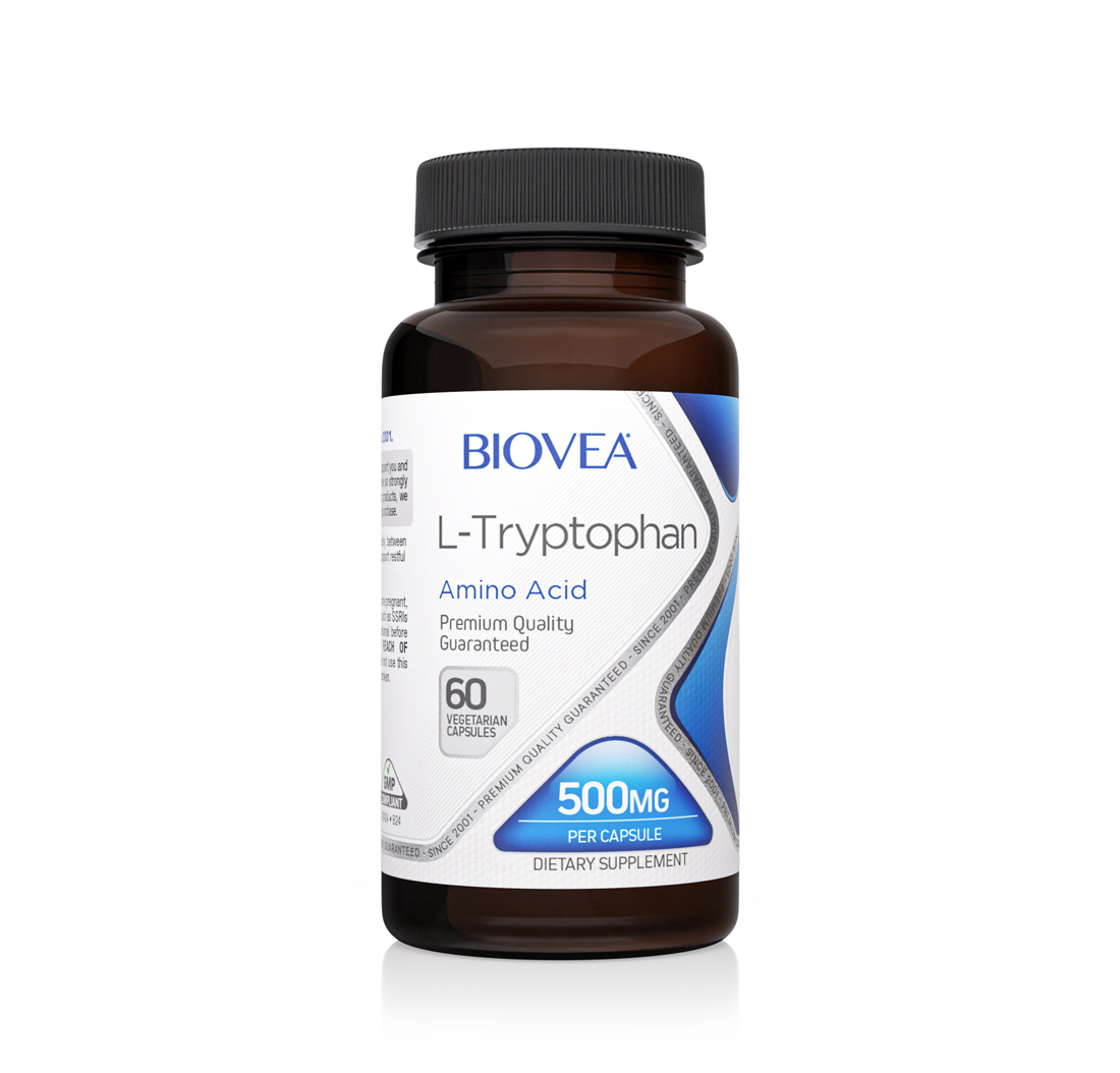 L-TRYPTOPHAN 500mg 60 Vegetarian Capsules