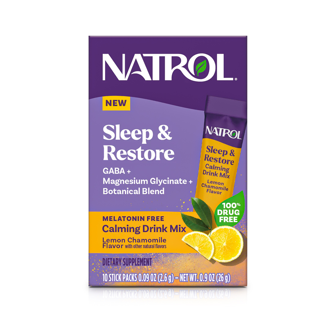 SLEEP & RESTORE CALMING DRINK MIX 10 Packets (Melatonin Free)