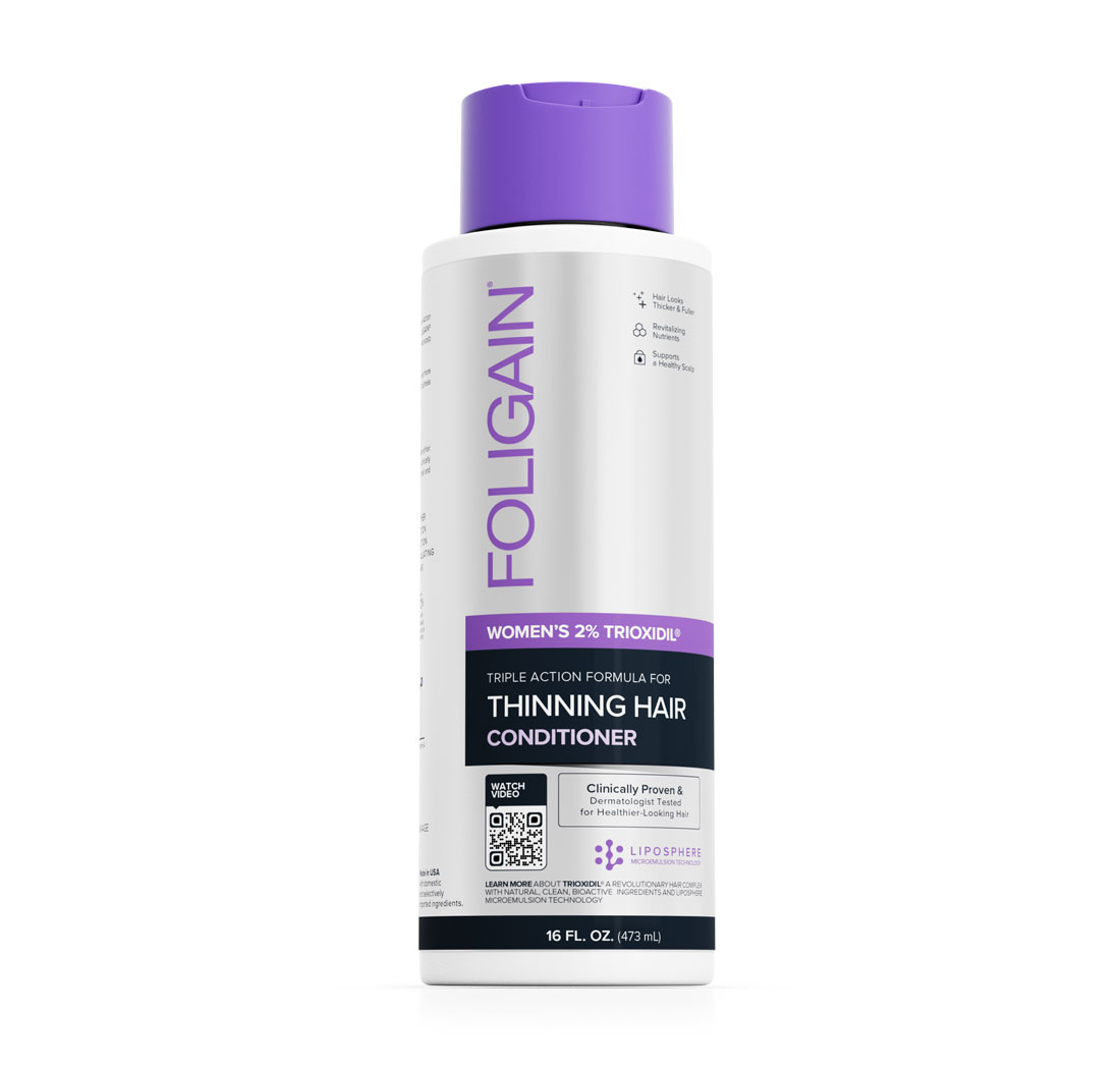 FOLIGAIN TRIPLE ACTION CONDITIONER FOR THINNING HAIR For Women with 2% Trioxidil® (16 fl oz) 473ml