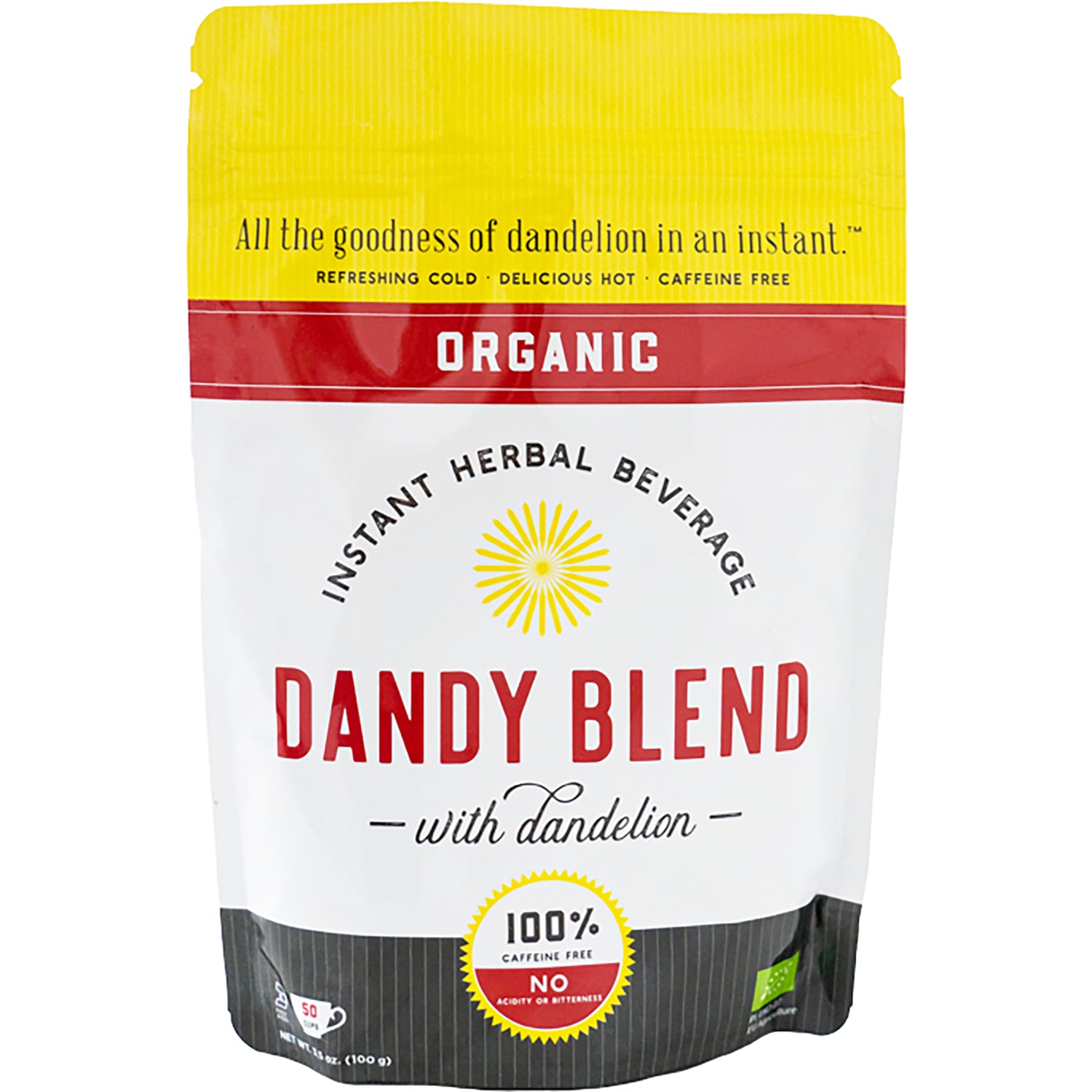 Organic Instant Herbal Beverage with Dandelion